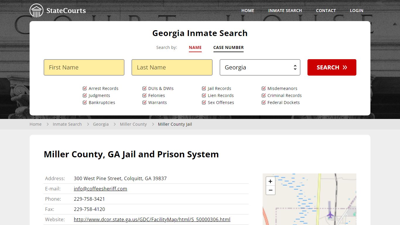 Miller County Jail Inmate Records Search, Georgia - StateCourts